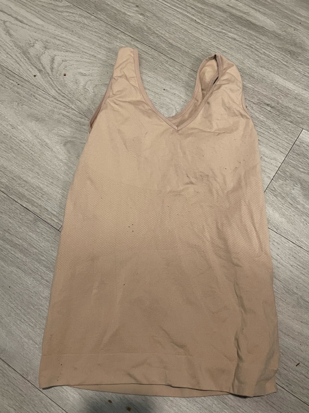 Vanity Fair Beige V-Neck Tank Top